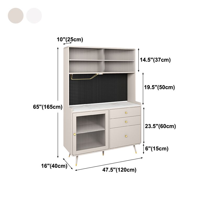 Artificial Wood Living Room Sideboard Gabinete Glam Credenza con cajones y almacenamiento