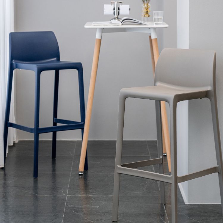 Contemporary Low Back Indoor Plastic Armless Bar Stool with Footrest Clearhalo 'Bar Furniture' 'Bar Stools' 'bar_stools' 'furn' 'furn_bar_stools' 'Furniture' 'Kitchen & Dining Furniture' 1200x1200_7ca60a8d-f074-48f2-89a2-fde94a3e40bb