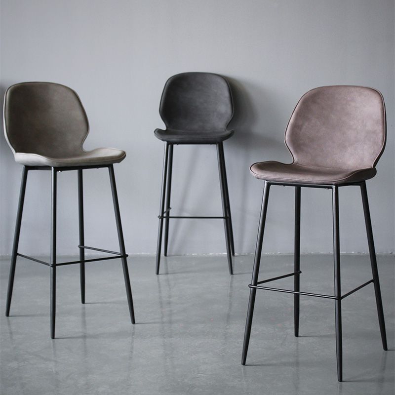 Contemporary Faux Fur Bar Stool Footrest Indoor Iron Legs Counter & Bar Stool Clearhalo 'Bar Furniture' 'Bar Stools' 'bar_stools' 'furn' 'furn_bar_stools' 'furniture_bar_stools' 'Kitchen & Dining Furniture' 'kitchen&dining_furn' 'kitchen' 'kitchen_furn' Furniture' 1200x1200_7ca843c5-ccc1-4fdf-b9f9-5add61965558