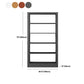 78.7-inch H Contemporary Style Cube Bookshelf Metal Bookcase with 5 Shelfs