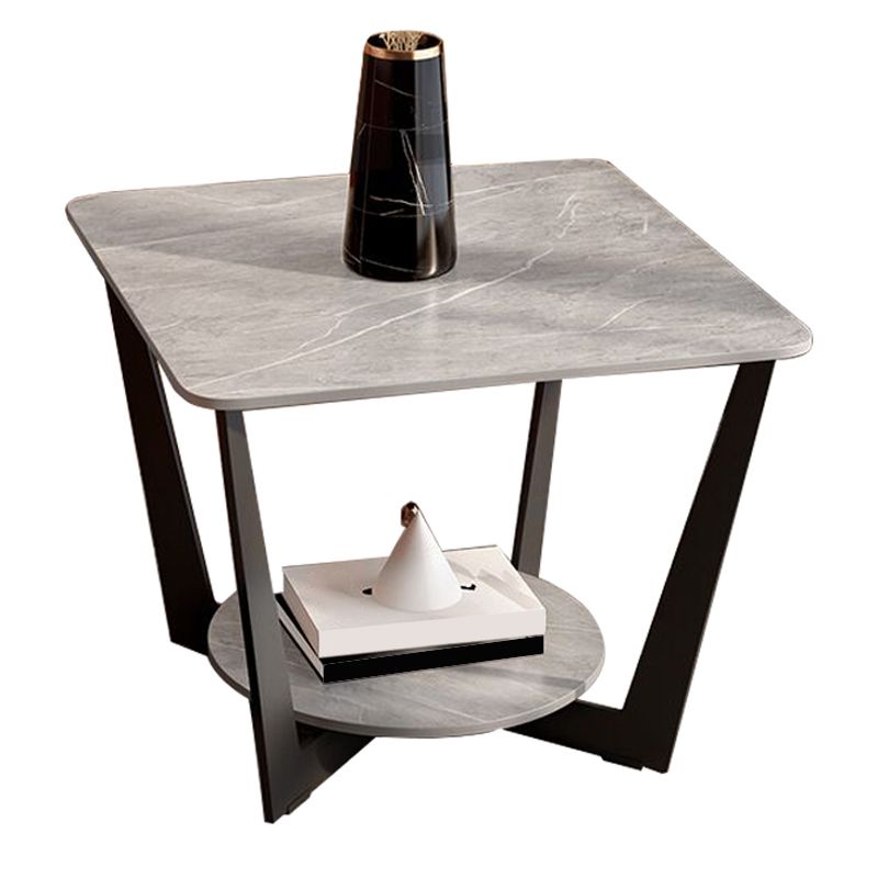 Table de la pizarra de las patas de la pizarra Tabla de extremo cuadrado moderno con almacenamiento