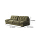 3/4-seater Modernism Suede Sofa 30.7" High Armless Sofa in Green