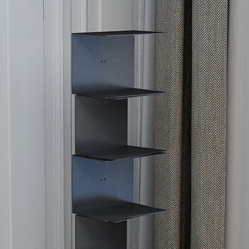 Contemporary Standard Metal Bookshelf Closed Back Bookcase with Shelves Clearhalo 'Bookcases' 'furn' 'furn_bookcases' 'Furniture' 'Office Furniture' 1200x1200_7ca98a2f-7987-457b-bac1-4fad4883bbc2