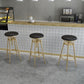 Glam Liftable Rotatable Counter Stool Iron Cafe Bar Stool with Cushion and Pedal Clearhalo 'Bar Furniture' 'Bar Stools' 'bar_stools' 'furn' 'furn_bar_stools' 'Furniture' 'furniture_bar_stools' 'Kitchen & Dining Furniture' 1200x1200_7ca9ed7f-c4c5-45f7-8903-6d14d33cf77b