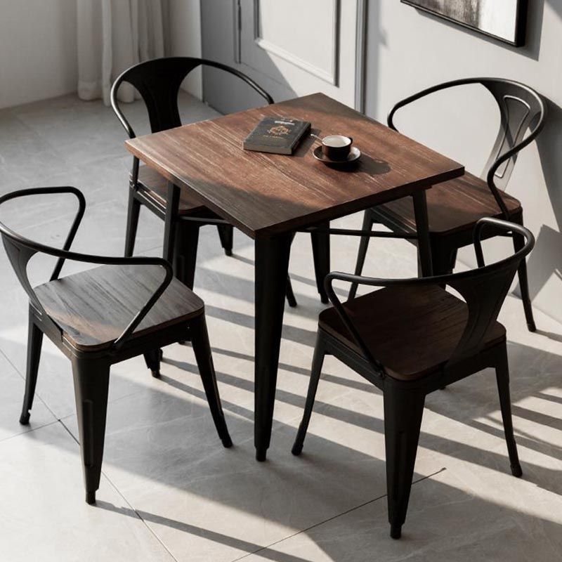 Industrial 1/4/5 Pieces Dining Set Wood Dining Table for Indoor