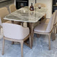Solid Wood Contemporary Rectangular Dining Table Sintered Stone Top Table for Dining Room Clearhalo ' dining_table' 'Dining Tables & Seating' 'Dining Tables' 'furn' 'furn_dining_table' 'Furniture' 'furniture_dining_table' 'Kitchen & Dining Furniture' 'kitchen&dining_furn' 'kitchen' 'kitchen_dining_table' 1200x1200_7cac6f6c-62bf-4f61-b13a-950e8a10b9ab