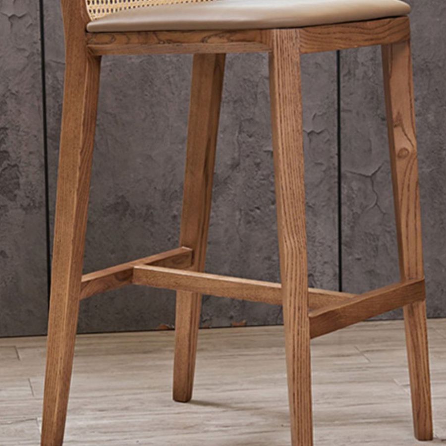 Contemporary Style Low Back Solid Wood Armless Bar Stool for Home Clearhalo 'Bar Furniture' 'Bar Stools' 'bar_stools' 'furn' 'furn_bar_stools' 'Furniture' 'Kitchen & Dining Furniture' 1200x1200_7cad9155-91f7-4d62-9685-9003c312256c