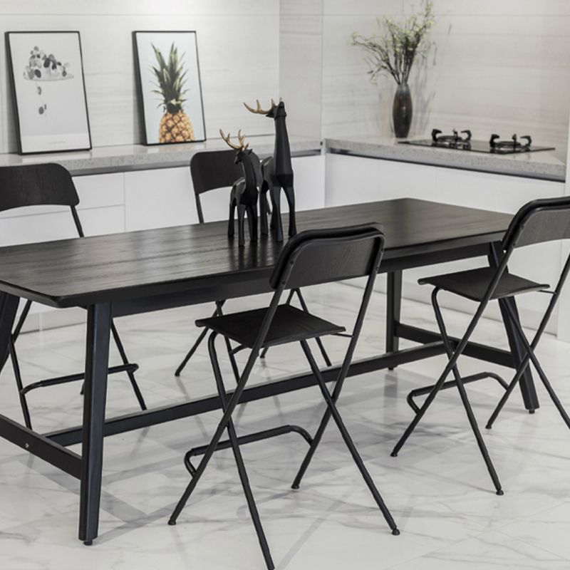 Scandinavian Folding Iron Counter Stools Low Back Bar Stools with Footrest Clearhalo 'Bar Furniture' 'Bar Stools' 'bar_stools' 'furn' 'furn_bar_stools' 'Furniture' 'Kitchen & Dining Furniture' 1200x1200_7cae9c0c-6e5e-4679-bfef-2f4e5483bf22