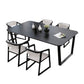 Simplicity Style Dining Table Solid Wood Black Dinette Table for Home and Kitchen Clearhalo 'Dining Tables & Seating' 'Dining Tables' 'dining_table' 'furn' 'furn_dining_table' 'Furniture' 'Kitchen & Dining Furniture' 1200x1200_7caf9b8e-5e0c-43f0-bafe-5e2b21aaa6b6