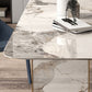 Glam Sintered Stone Gray Dining Table Standard Rectangle Shape Dining Table for Kitchen Clearhalo ' dining_table' 'Dining Tables & Seating' 'Dining Tables' 'furn' 'furn_dining_table' 'Furniture' 'furniture_dining_table' 'Kitchen & Dining Furniture' 'kitchen&dining_furn' 'kitchen' 'kitchen_dining_table' 1200x1200_7cb09c4e-2598-4d51-891b-8712f3d643ea