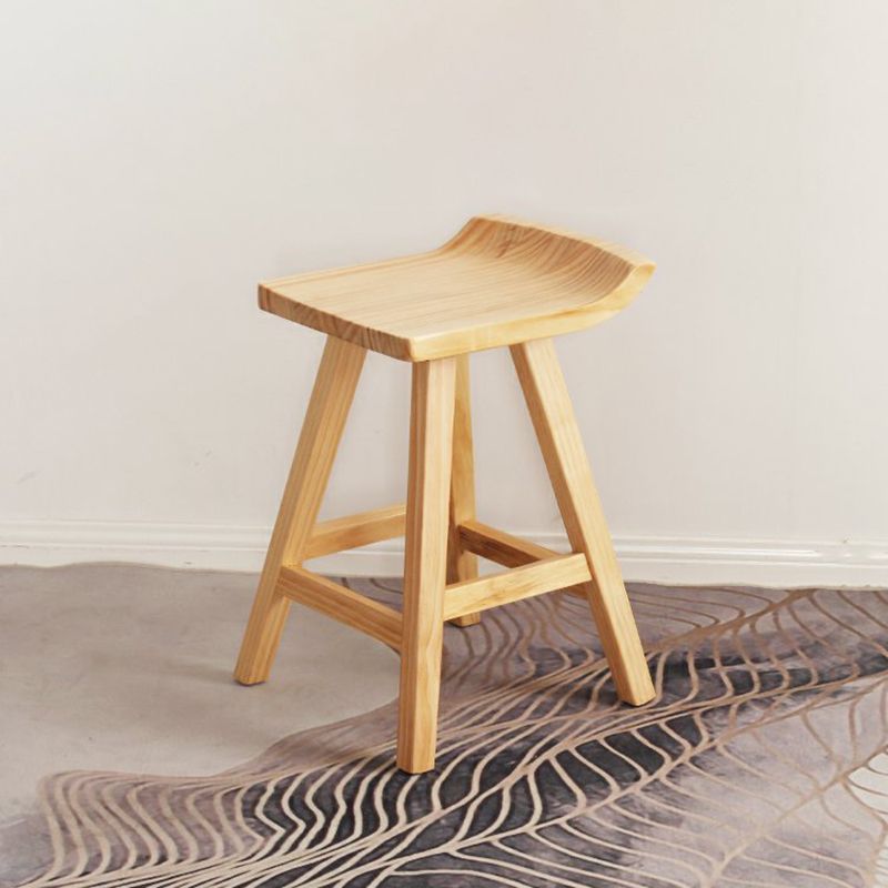 Modern Armless Backless Counter Stool Wood Cashier Bar Stool with Seat ...
