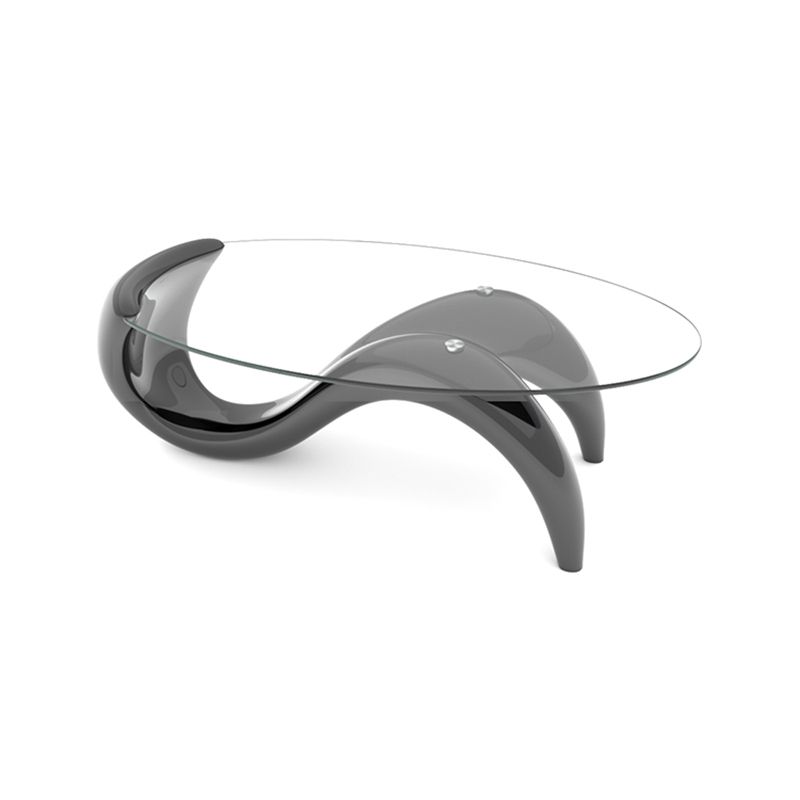 15.7 "H Samenvatting Basis Transparant glasronde Table top salontafel