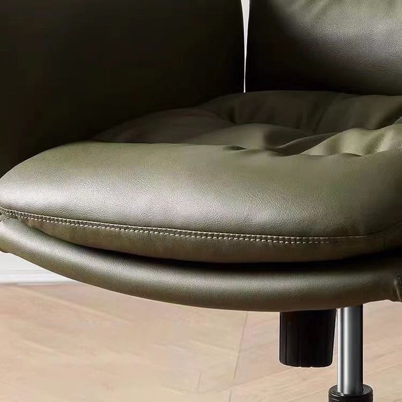 Moderne bureaustoel Zwart Nylon Frame Swivel Computer Desk stoel met gewatteerde armen