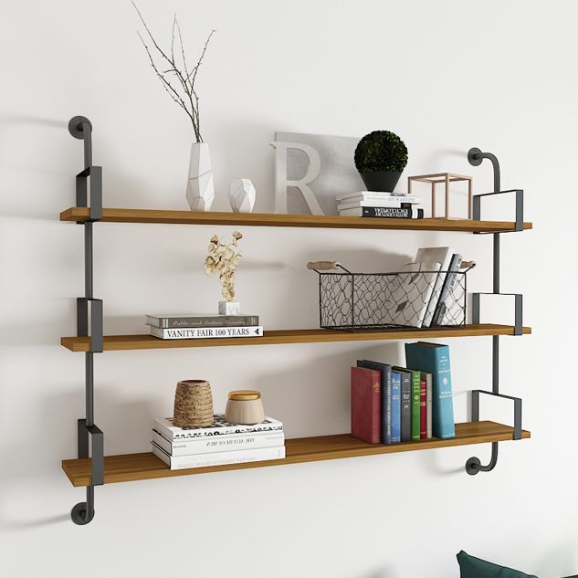 9.87"W Bookshelf Contemporary Style Wall Mounted Bookcase for Home Study Room