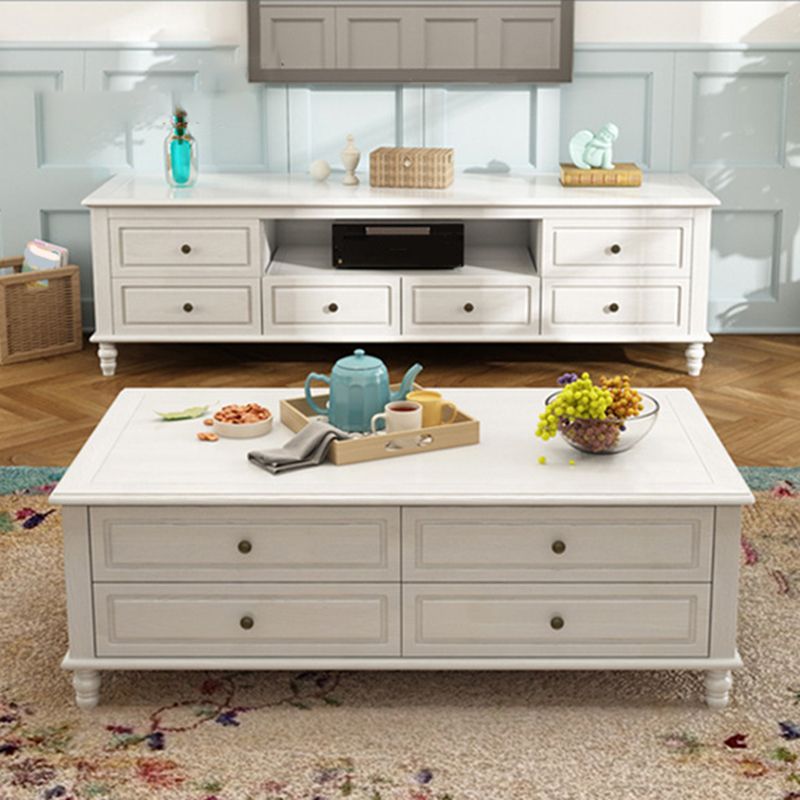 Traditional Wood TV Console Open Storage TV Media Stand with Drawers for Living Room Clearhalo 'furn' 'furn_tv_stands_entertainment_centers' 'Furniture' 'Living Room Furniture' 'TV Stands & Entertainment Centers' 'TV Stands & Media Storage Furniture' 'tv_stands_entertainment_centers' 1200x1200_7cb8d37e-942a-4d57-a67b-1918f3367918