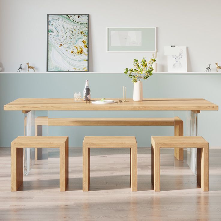Modern 1/2/3/4/5 Pieces Dining Bench Set Solid Wood Dining Room Furniture Clearhalo 'Dining Room Sets' 'Dining Tables & Seating' 'dining_room_set' 'furn' 'furn_dining_room_set' 'Furniture' 'furniture_dining_room_set' 'Kitchen & Dining Furniture' 1200x1200_7cb9f42a-9a46-446c-b295-fb761aeaaf16