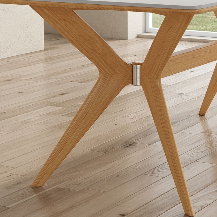 Steen top eettafel set met houten frame 1/4/5/7 stuks moderne dinette set voor thuis