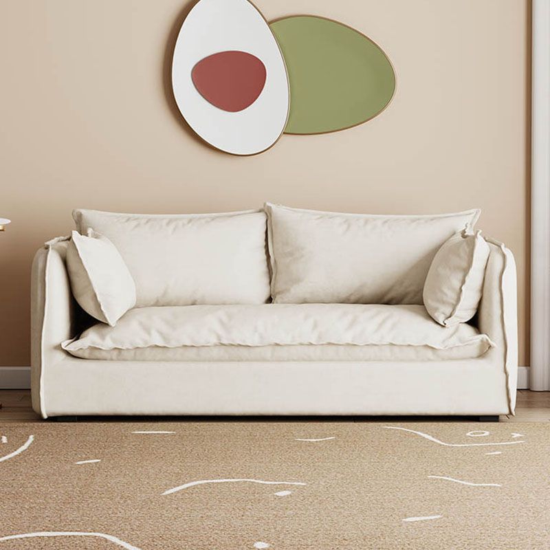 Sofa stationnaire blanc canapé de bras carré moderne pour le salon