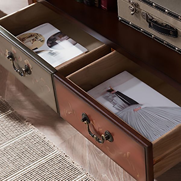 Industrial Brown Lacquered Cabinet 3-Door Cabinets, 70.9" Tall Clearhalo 'Cabinets & Chests' 'cabinets_chests' 'furn' 'furn_cabinets_chests' 'Furniture' 'Living Room Furniture' 1200x1200_7cbc0807-fd14-4162-9f25-5de1f8257cf4