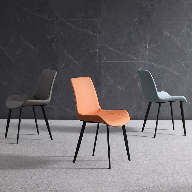 Metal Scandinavian Armless Dining Chairs Parsons Chair Dining Room Home Side Chair Clearhalo ' kitchen&dining_furn' 'Dining Chairs' 'Dining Tables & Seating' 'dining_chair' 'furn' 'furn_dining_chair' 'Furniture' 'furniture_dining_chair' 'Kitchen & Dining Furniture' 'kitchen' 1200x1200_7cbc2081-aa91-42cf-87de-dedf86ae1260