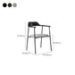 Industrial Indoor-Outdoor Chair Open Back Upholstered Dining Arm Chair