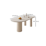 Mesa de forma libre para restaurante Mesa de comedor blanca de lujo con 3 patas