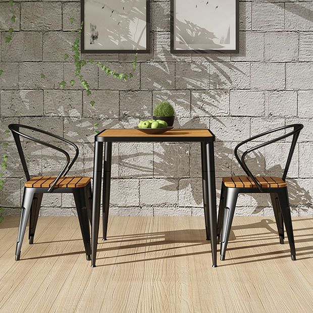 Industrial Style Dining Table 4 Metal Base Table for Home Kitchen Dinner Clearhalo ' dining_table' 'Dining Tables & Seating' 'Dining Tables' 'furn' 'furn_dining_table' 'Furniture' 'furniture_dining_table' 'Kitchen & Dining Furniture' 'kitchen&dining_furn' 'kitchen' 'kitchen_dining_table' 1200x1200_7cc18e22-91cf-4393-ba3d-246275671506