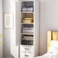 Modern Wood Freestanding Wardrobe Multifunctional Wardrobe with Hinged Door