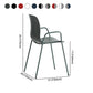 Industrial Plastic Meeting Room Arm Chair Matte Finish Solid Back Dining Chair Clearhalo ' kitchen&dining_furn' 'Dining Chairs' 'Dining Tables & Seating' 'dining_chair' 'furn' 'furn_dining_chair' 'Furniture' 'furniture_dining_chair' 'Kitchen & Dining Furniture' 'kitchen' 1200x1200_7cc23012-5570-4b58-bfb9-1d87f69fd8e5
