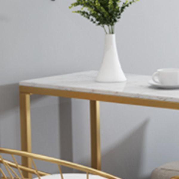 Table de table de bar en marbre rectangle luxueux Table de comptoir 1/3 pièces avec tabourets hauts