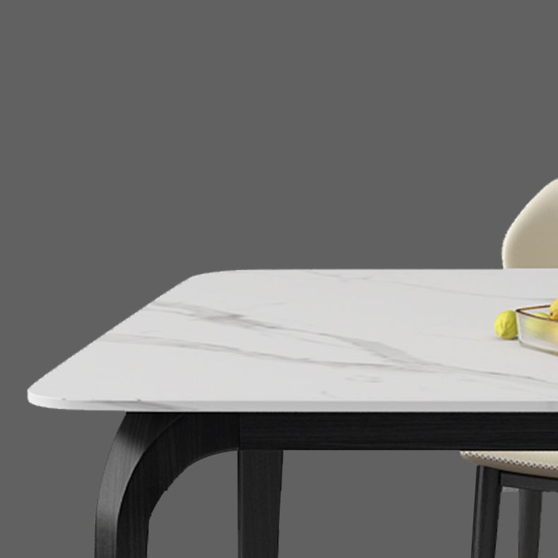Rectangle Shape Industrial Dining Table Fixed Table with Sintered Stone Clearhalo 'Dining Tables & Seating' 'Dining Tables' 'dining_table' 'furn' 'furn_dining_table' 'Furniture' 'furniture_dining_table' 'Kitchen & Dining Furniture' 'kitchen' 'kitchen_dining_table' 1200x1200_7cc33ab6-f224-4773-abda-692e9b82e470