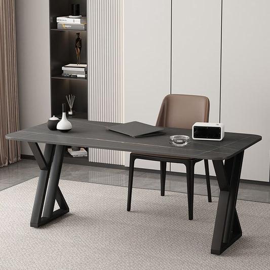 Scrivania di scrittura di pietre industriali rettangolare da ufficio per casa