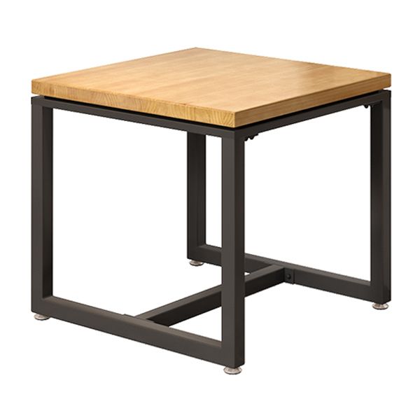 Industrial Style Solid Wood Dining Table Brown Square Table with Metal Base for Dinning Room Clearhalo ' dining_table' 'Dining Tables & Seating' 'Dining Tables' 'furn' 'furn_dining_table' 'Furniture' 'furniture_dining_table' 'Kitchen & Dining Furniture' 'kitchen&dining_furn' 'kitchen' 'kitchen_dining_table' 1200x1200_7cc5b3a8-cf2a-48a1-85ff-a3c5fd37fca9