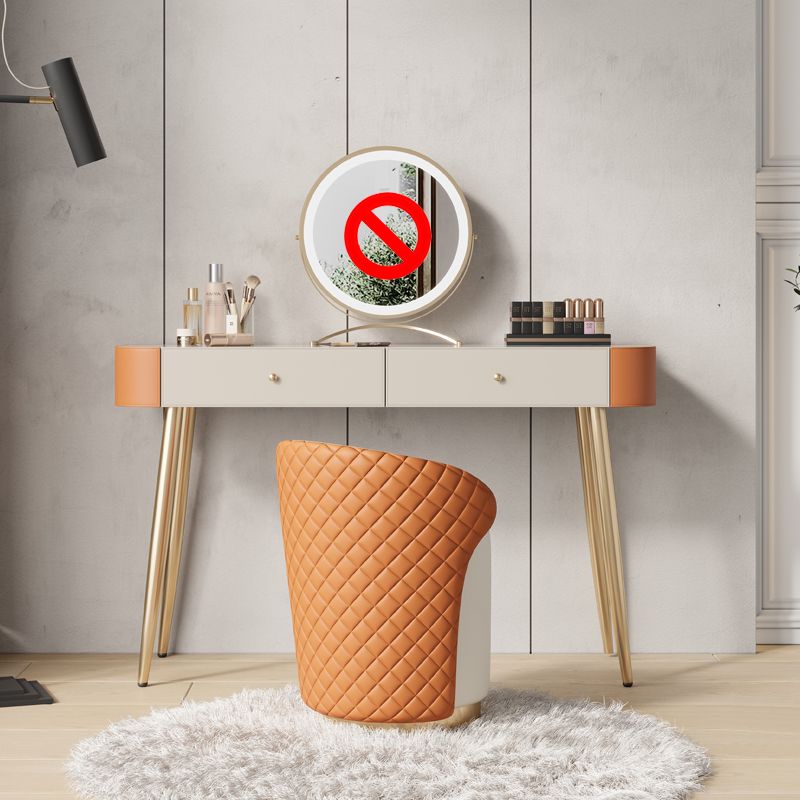 Luxuriöser Waschtisch mit gepolstertem Hocker 5 Speicherschubladen Eitelkeitsschreibtisch