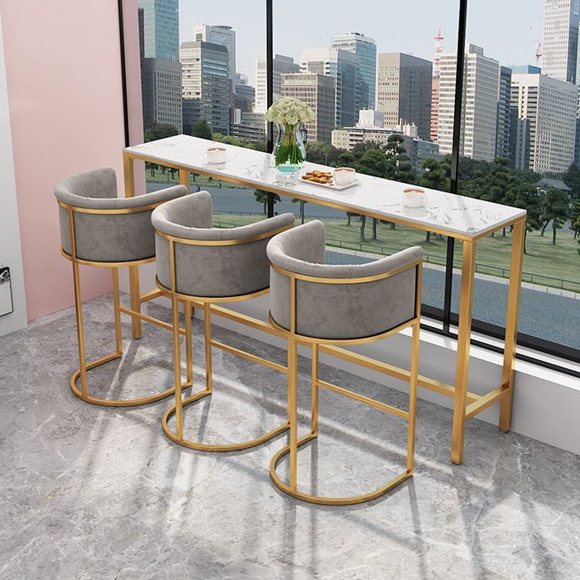 Sintered Stone Bar Table Set 1/2/3/4/7 Pieces Luxury Bar Table and Stools with Footrest Clearhalo 'Bar Furniture' 'furn' 'furn_home_bar_bar_sets' 'Furniture' 'Home Bars & Bar Sets' 'home_bar_bar_sets' 'Kitchen & Dining Furniture' 1200x1200_7cc8d394-6fc7-4d69-bd6e-8b6d8dd67ffb