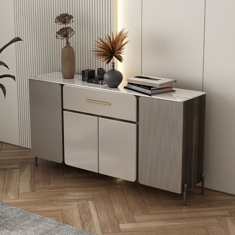 Artificial Wood Dining Room Sideboard Cabinet Modern Credenza with Drawer and Storage