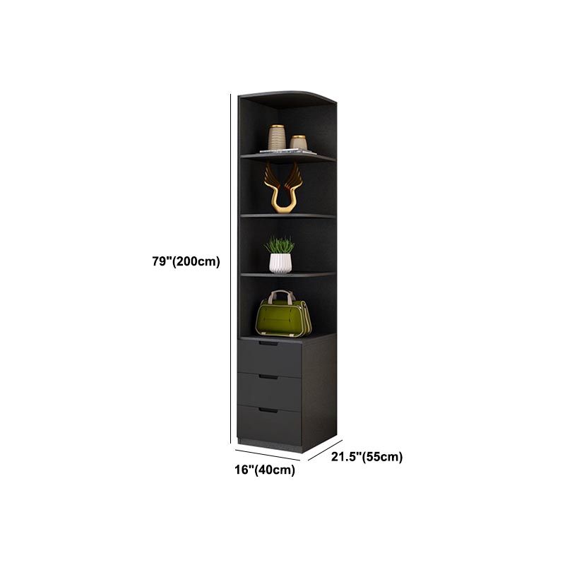 Zeitgenössischer Stil grauer Farbgarderobe Holz weiche Schubladen -Kleiderschrankschrank