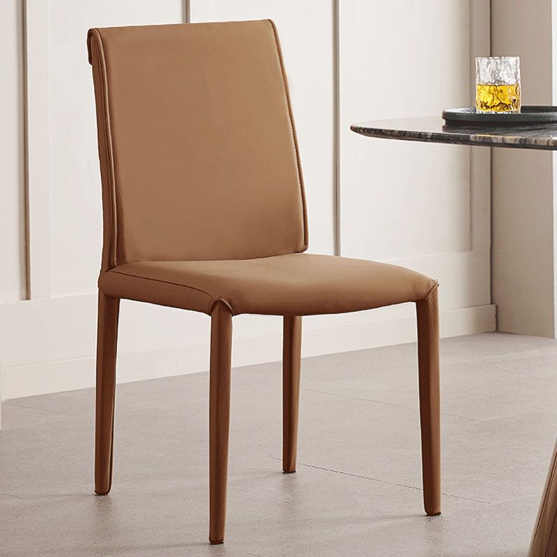 Modern Leather Dining Room Chairs Metal Dining Chairs for Restaurant Use Clearhalo ' kitchen&dining_furn' 'Dining Chairs' 'Dining Tables & Seating' 'dining_chair' 'furn' 'furn_dining_chair' 'Furniture' 'furniture_dining_chair' 'Kitchen & Dining Furniture' 'kitchen' 1200x1200_7ccadd4e-697a-4e1e-bbe8-6777cf52a8b6