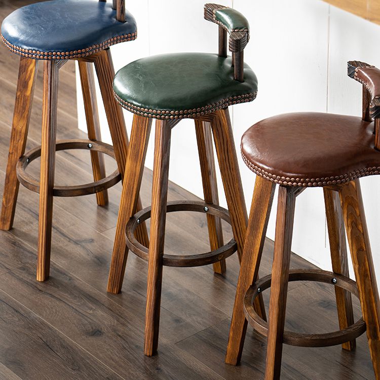 Modern Backrest Armless Counter Stool Wood Household Bar Stool with Cushion and Pedal Clearhalo 'Bar Furniture' 'Bar Stools' 'bar_stools' 'furn' 'furn_bar_stools' 'furniture_bar_stools' 'Kitchen & Dining Furniture' 'kitchen&dining_furn' 'kitchen' 'kitchen_furn' Furniture' 1200x1200_7ccb8bb0-143d-455b-b702-9ecc0cf83646