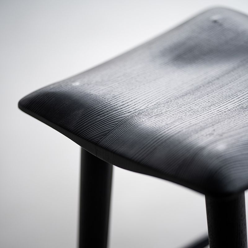 Modern Style Black Bar Stool Solid Wood Bar Stools for Dining Room