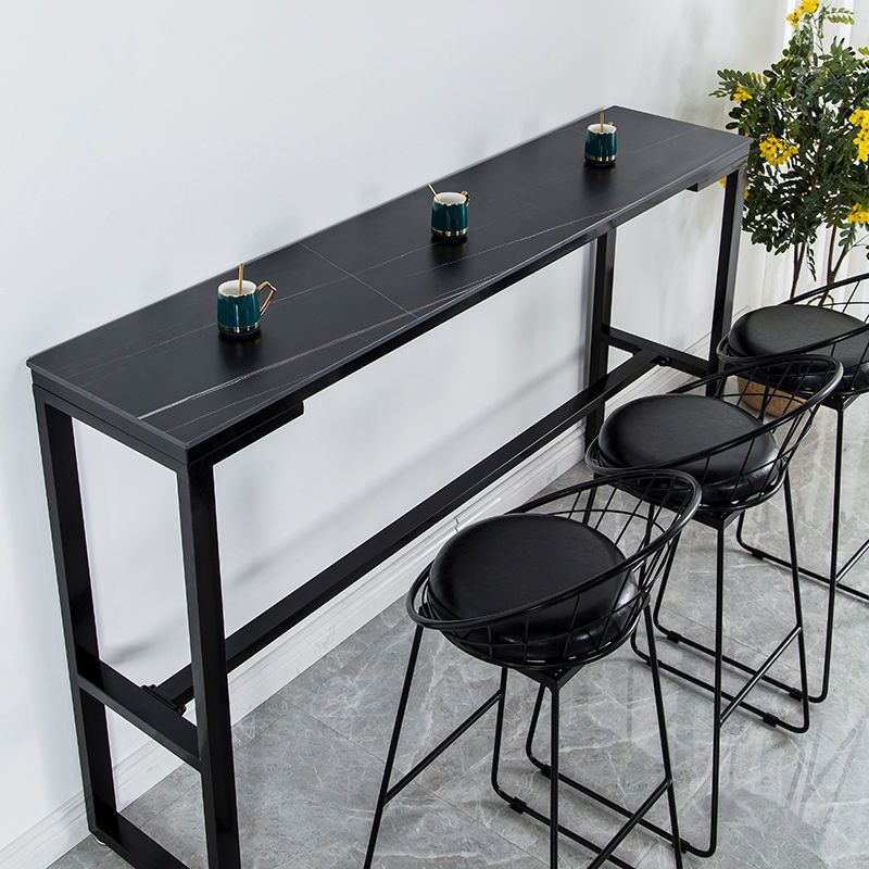 Contemporary Style Dining Sintered Stone Table Rectangle Bar Counter Table for Home Clearhalo 'Bar Furniture' 'Bar Tables' 'bar_tables' 'furn' 'furn_bar_tables' 'Furniture' 'furniture_bar_tables' 'Kitchen & Dining Furniture' 1200x1200_7cce58b7-8f52-4a84-97c3-00edbb78fc74
