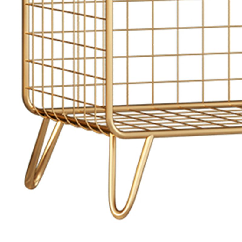 11.81" W Glam Antique Finish Shelf Bookcase Metal Book Shelf with Rectangular Shelves Clearhalo 'Bookcases' 'furn' 'furn_bookcases' 'Furniture' 'Office Furniture' 1200x1200_7cd1d6d1-9639-4c71-aa5a-3e63be5217dd