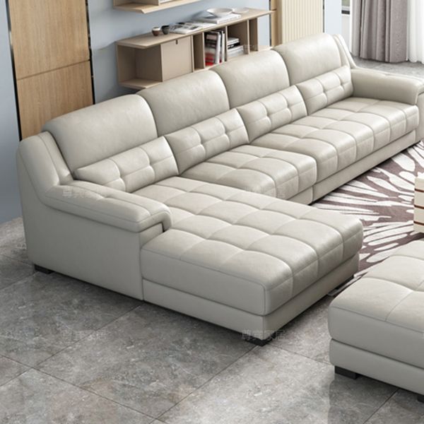 Modern Upholstered Cushioned Leather Pillow Top Arms Chaise Lounge Couch Clearhalo 'Chairs & Seating' 'Chaise Lounge' 'chaise_lounge' 'furn' 'furn_chaise_lounge' 'Furniture' 'Living Room Furniture' 1200x1200_7cd1e61f-cd52-4a4a-823b-4effcd19ca59