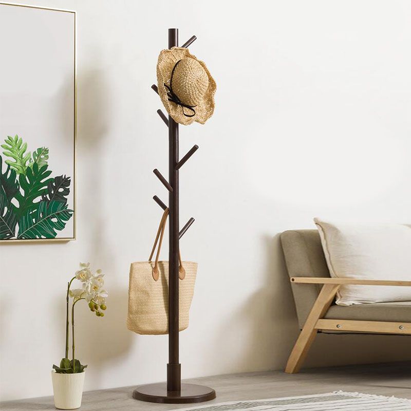 Stand Hall Free Standing Wooden Midcent secolo moderno