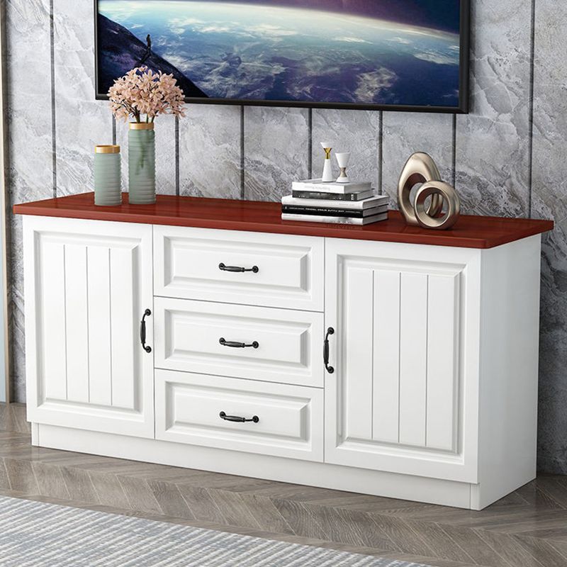 Mueble para TV de 2 puertas de madera estilo escandinavo Consola para TV con estante