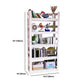 Contemporary Metal Etagere Bookshelf Open Back Home Bookcase