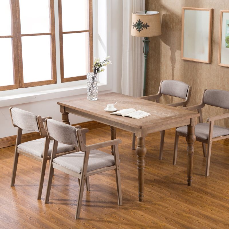 Contemporary Dining Chair 18'' Wide Open Arm Chair with 4 Wood Legs for Home Use Clearhalo ' kitchen&dining_furn' 'Dining Chairs' 'Dining Tables & Seating' 'dining_chair' 'furn' 'furn_dining_chair' 'Furniture' 'furniture_dining_chair' 'Kitchen & Dining Furniture' 'kitchen' 1200x1200_7cd6d726-6827-4d2c-a7ea-85bdb5060a9b
