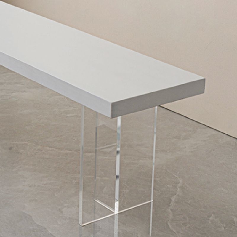 Contemporary Solid Wood Bench Brown Seating Bench with Acrylic Base Clearhalo 'Benches' 'Chairs & Seating' 'furn' 'furn_benches' 'Furniture' 'Living Room Furniture' 1200x1200_7cd71f42-d394-488b-b2d9-7064c9a83173