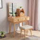 Scandinavian Make-up Vanity with 3 Storage Drawers 15.74" Wide Solid Wood Dresser Clearhalo 'Bedroom Furniture' 'furn' 'furn_makeup_vanities' 'Furniture' 'Makeup Vanities' 'makeup_vanities' 1200x1200_7cd7580a-b8c0-456b-9891-8dbdb7bf6d50