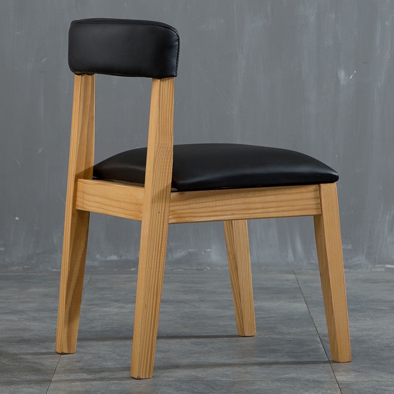 Country Style Home Side Chair Open Back Wood Upholstered Dining Room Chair Clearhalo ' kitchen&dining_furn' 'Dining Chairs' 'Dining Tables & Seating' 'dining_chair' 'furn' 'furn_dining_chair' 'Furniture' 'furniture_dining_chair' 'Kitchen & Dining Furniture' 'kitchen' 1200x1200_7cd7f42c-a695-44f3-bedc-407a70fb810e